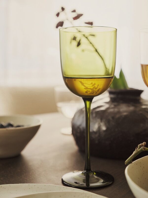 Ferm Living Host white wine glasses, set of 2, blush, view 4