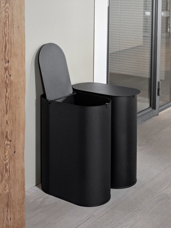Ferm Living Cestino Enkel, grande, nero, vista 4