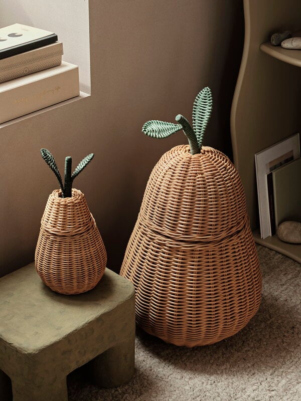 Ferm Living Small Pear punottu kori, näkymä 5