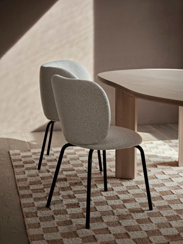 Ferm Living Check Wool Jute rug, 200 x 300 cm, off-white - natural, decoration image