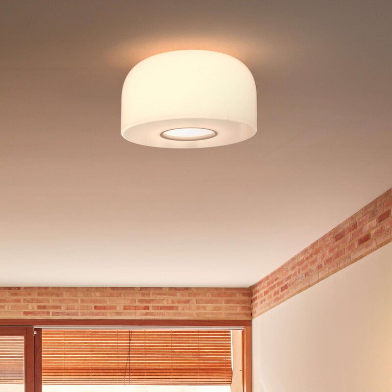 Flos Bellhop Glass C2 ceiling lamp, white, decoration image