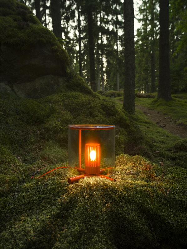 Design House Stockholm Fireplace table lamp, red, decoration image