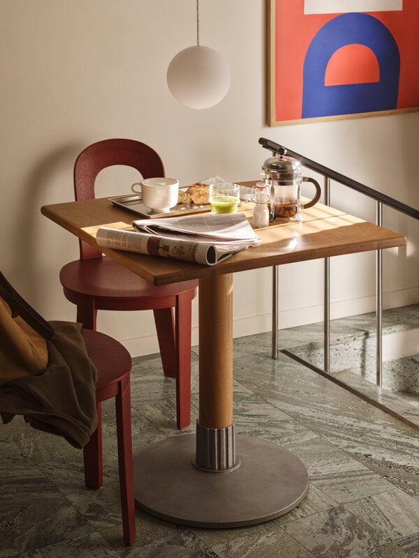 Design House Stockholm Tock pöytä, neliö, tammi, näkymä 2