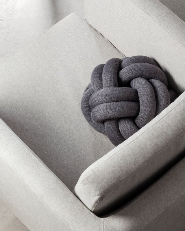 Design House Stockholm Knot Cushion, XL, Grey