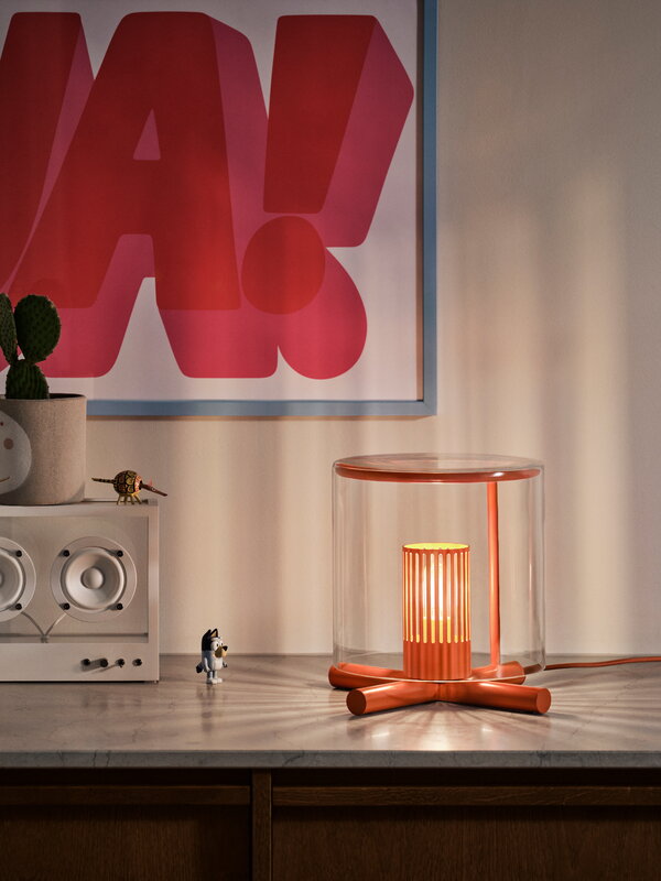 Design House Stockholm Fireplace table lamp, red, decoration image