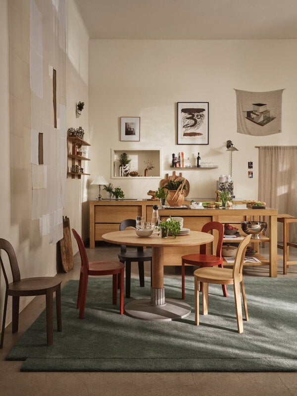 Design House Stockholm Tock pöytä, pyöreä, tammi, näkymä 2