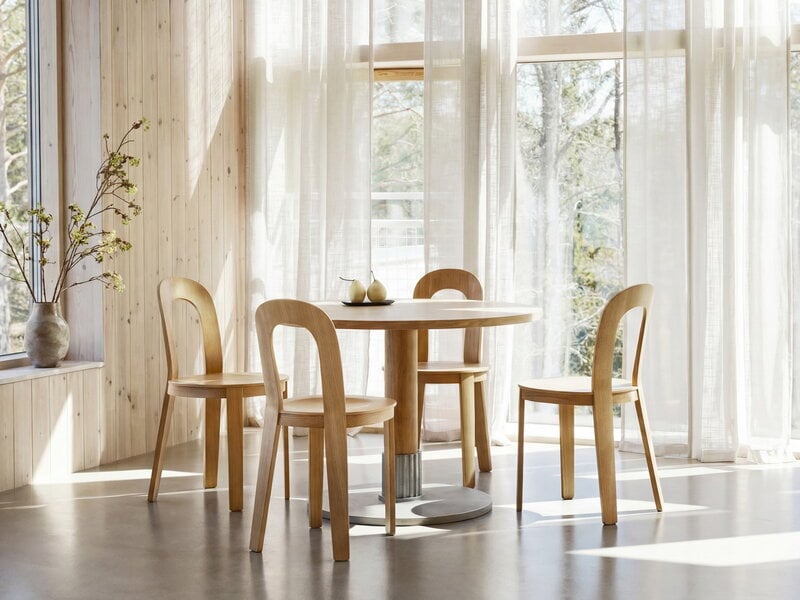 Design House Stockholm Tock pöytä, pyöreä, tammi, näkymä 7