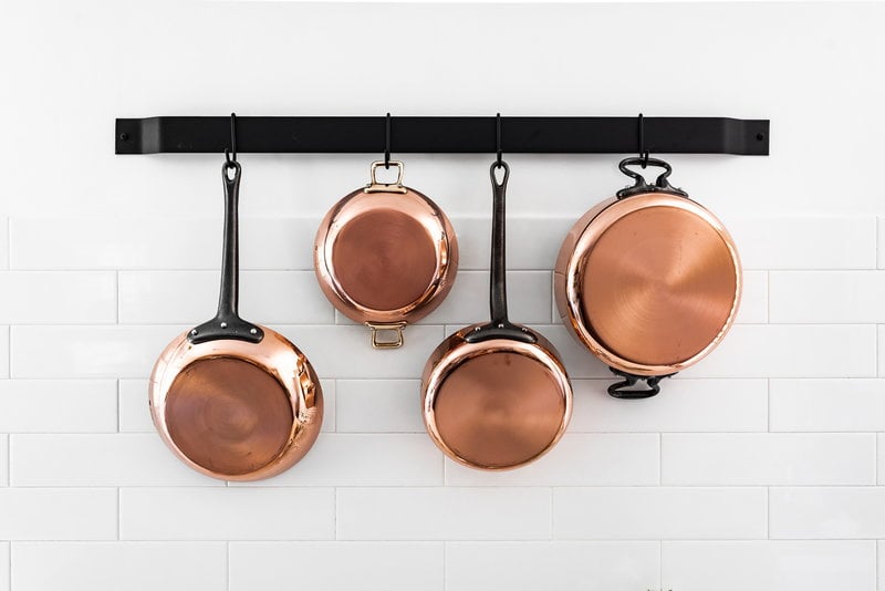Round Copper and Stainless Steel Mini Frying Pan - 4 x 4 x 3/4 - 1 count  box