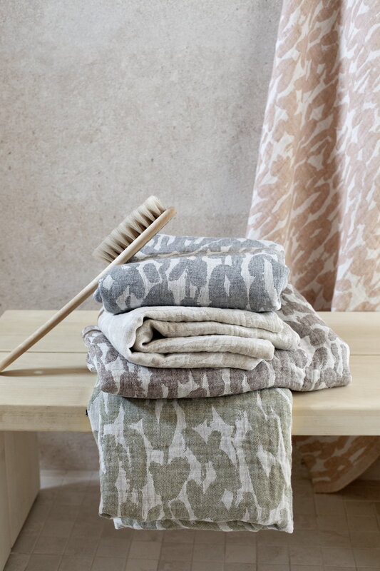 Asciugamano In Lino Aquaria 60x120 Cm – Struttura Jacquard, 81% Lino E 19% Cotone, Compatto, Certificato OEKO-TEX