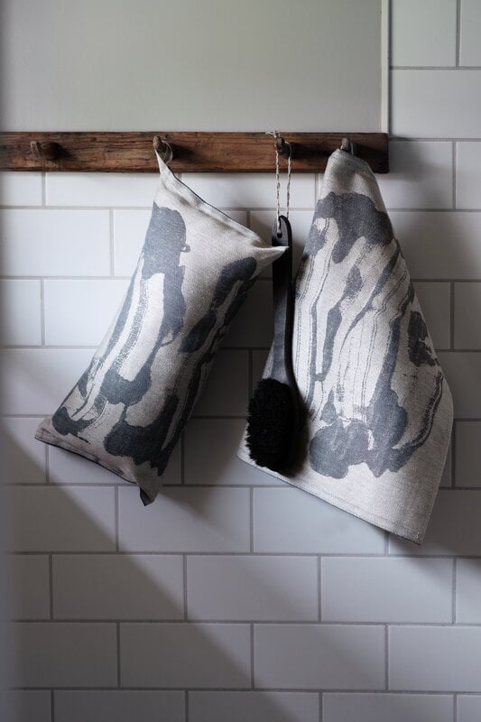 Lapuan Kankurit Coussin de sauna Savu, lin - graphite, image décorative