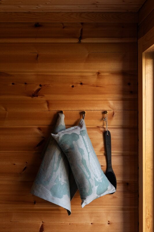 Lapuan Kankurit Coussin de sauna Savu, lin - vert, image décorative