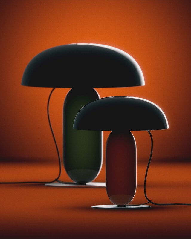 Marset Gambosa M lámpara de mesa, negro - gris pardo, imagen de decoración