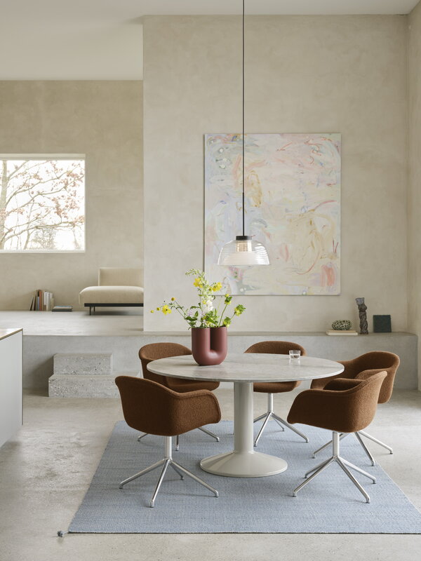 Muuto Midst table, 140 cm, grey marble - grey, decoration image