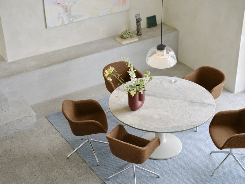 Muuto Midst table, 140 cm, grey marble - grey, decoration image