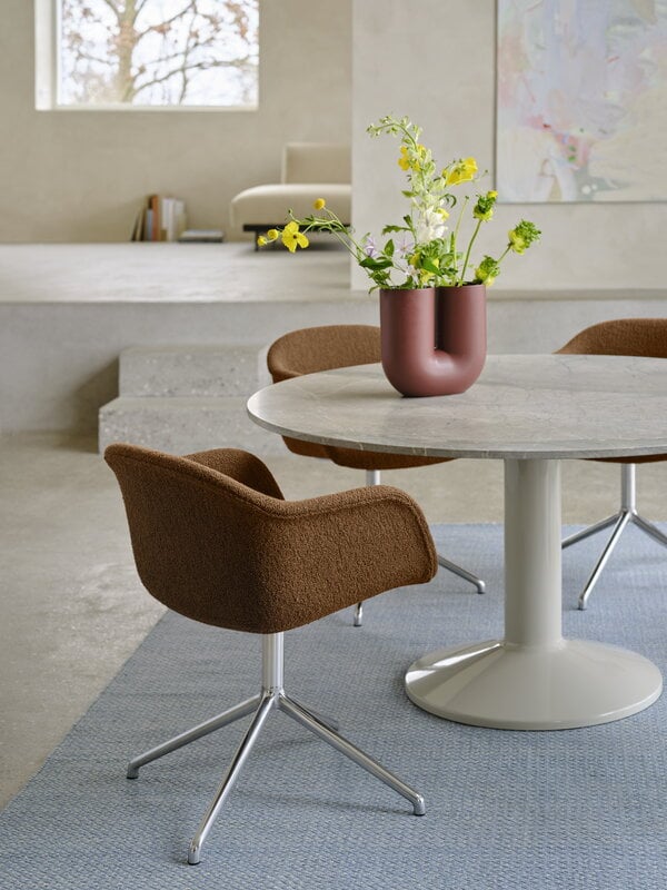 Muuto Midst table, 140 cm, grey marble - grey, decoration image
