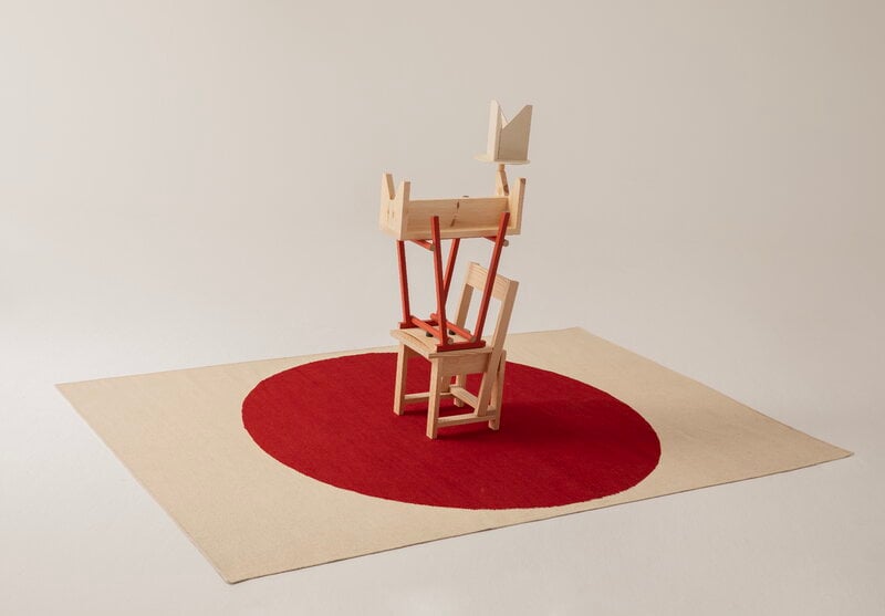 Nanimarquina Topo rug, red, decoration image