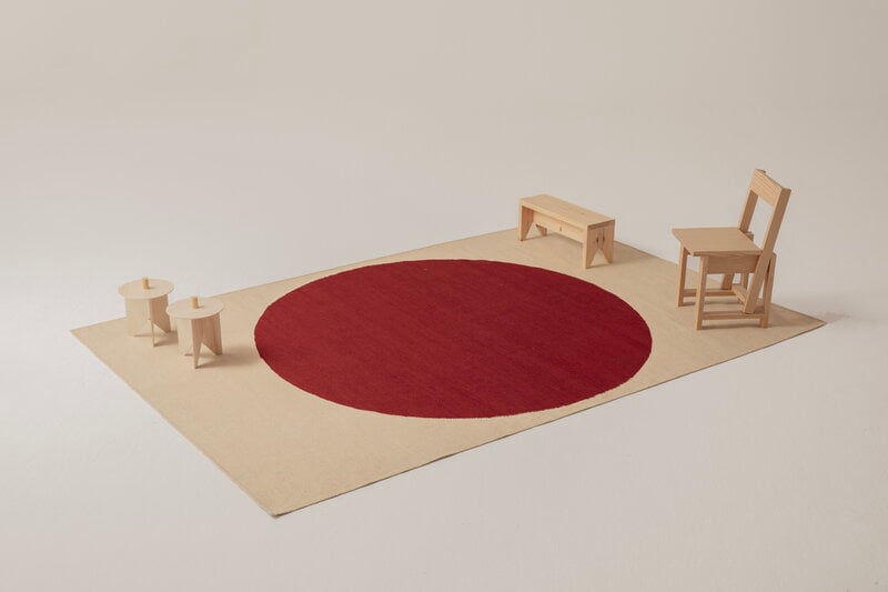 Nanimarquina Topo rug, red, decoration image