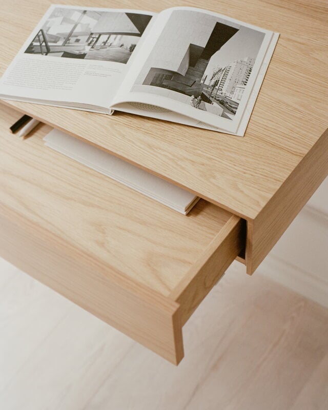 New Works Tana wall mounted desk, oak, decoration image