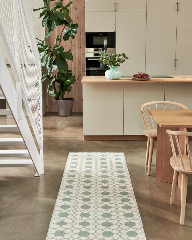 Pappelina Anya runner rug, misty mint - vanilla, decoration image