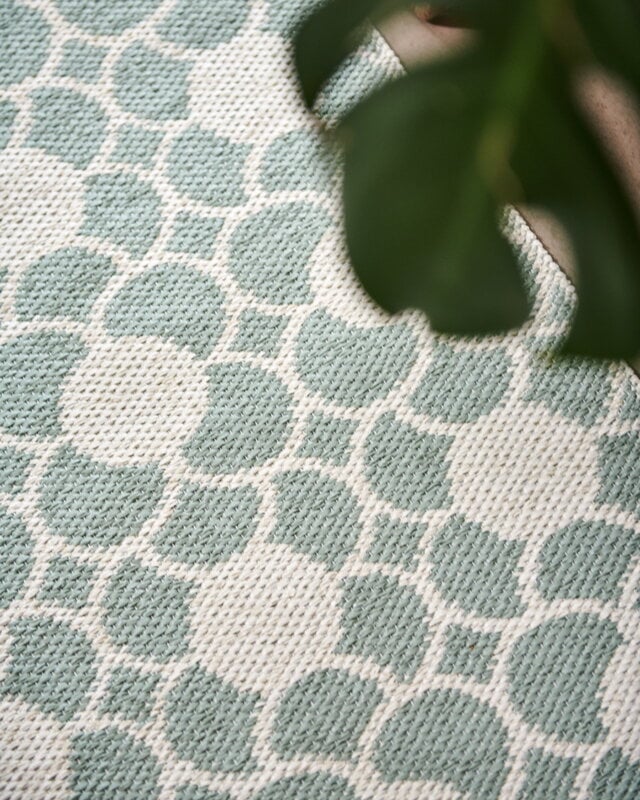 Pappelina Anya runner rug, misty mint - vanilla, decoration image
