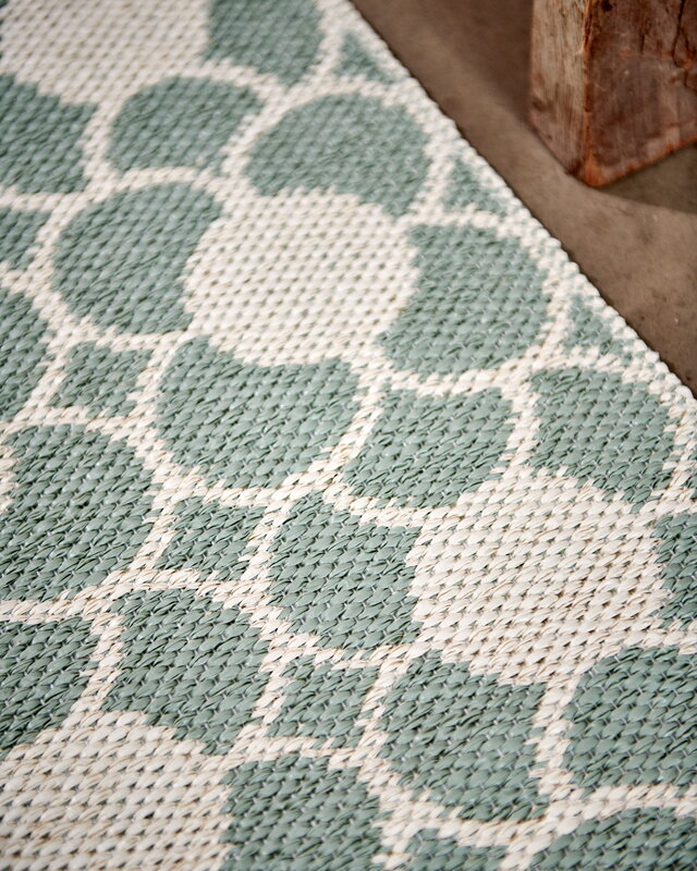 Pappelina Anya runner rug, misty mint - vanilla, decoration image