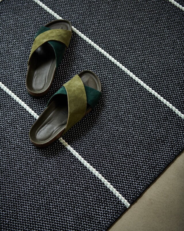 Pappelina Lea runner rug, black - misty mint - vanilla, decoration image