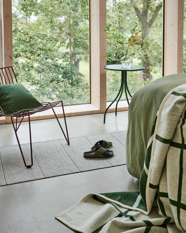 Pappelina Lea runner rug, linen - pine - vanilla, decoration image