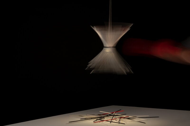 Ingo Maurer Pic-a-stic pendant, black - white, decoration image