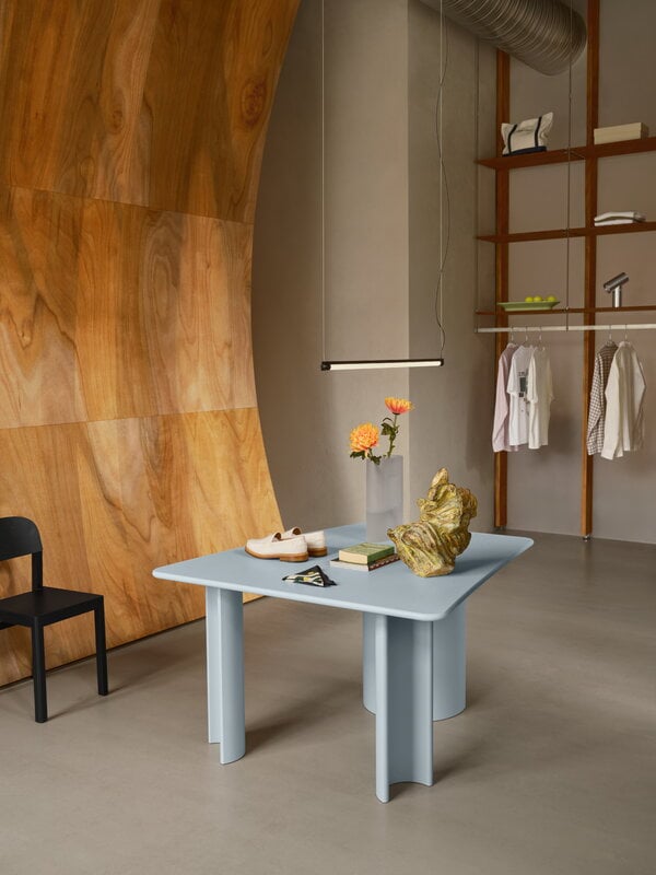 Muuto Re-norm table, 130 x 120 cm, light blue, decoration image