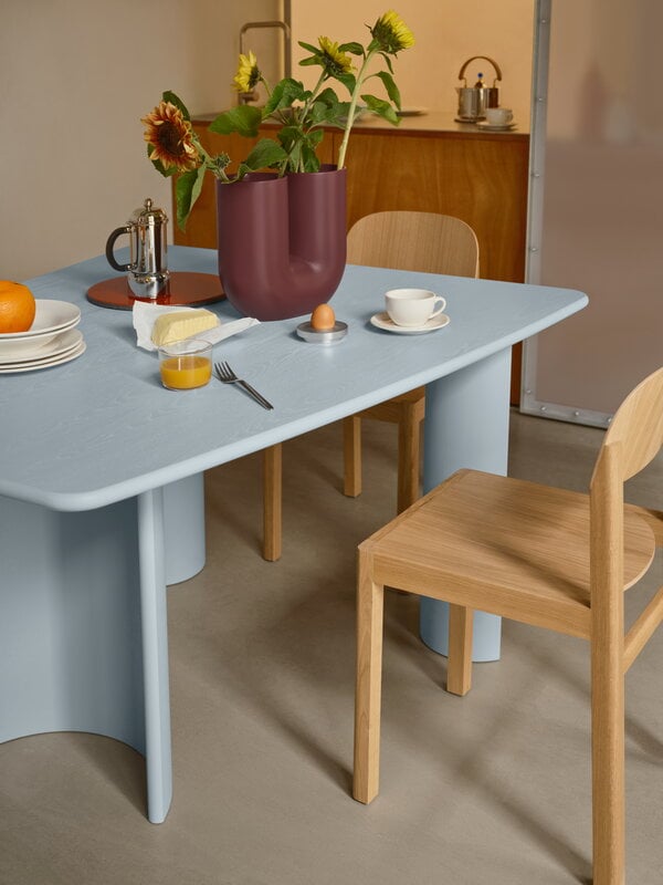 Muuto Re-norm table, 130 x 120 cm, light blue, decoration image