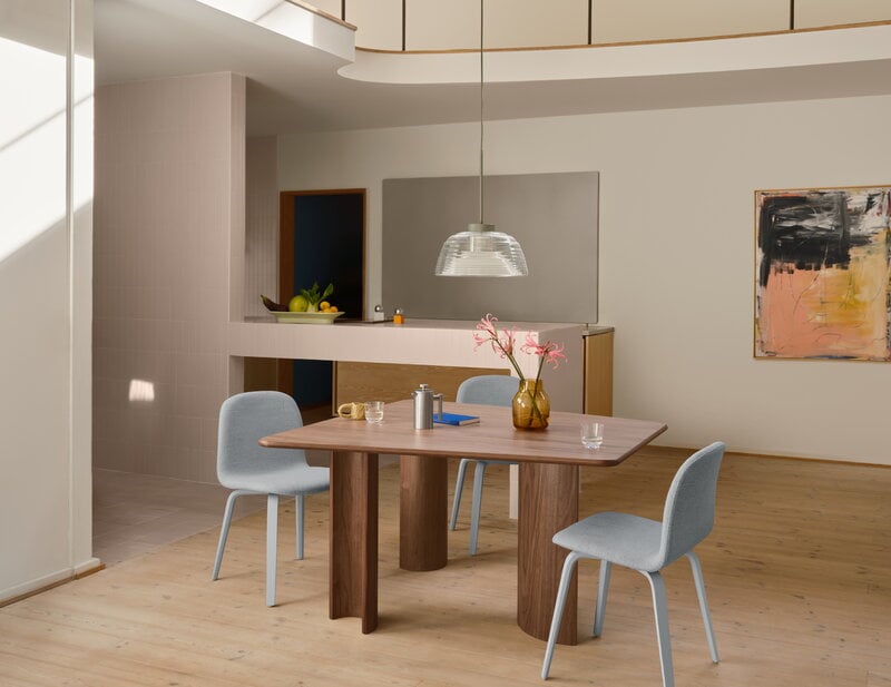Muuto Re-norm table, 130 x 120 cm, lacquered walnut, decoration image