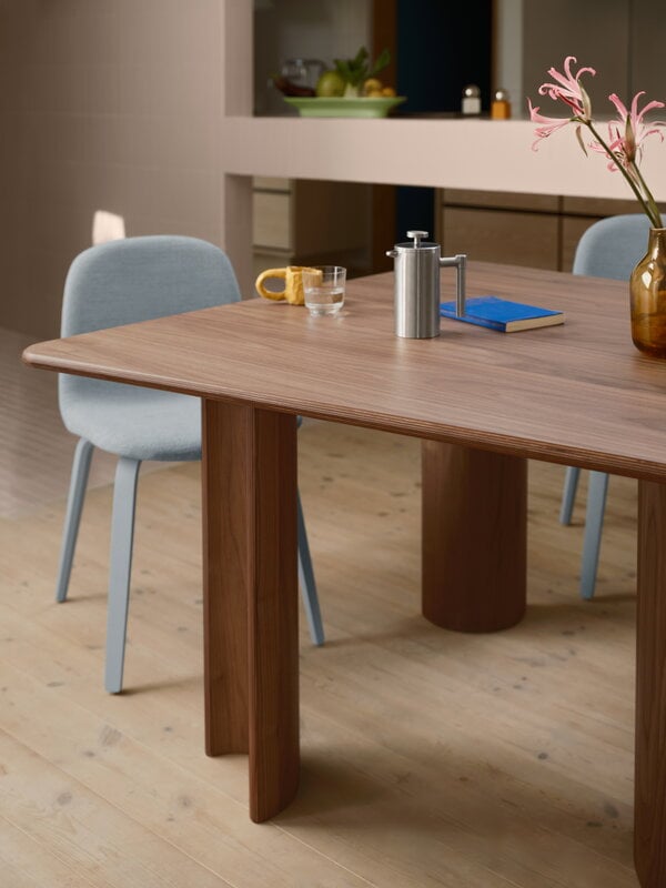 Muuto Re-norm table, 130 x 120 cm, lacquered walnut, decoration image