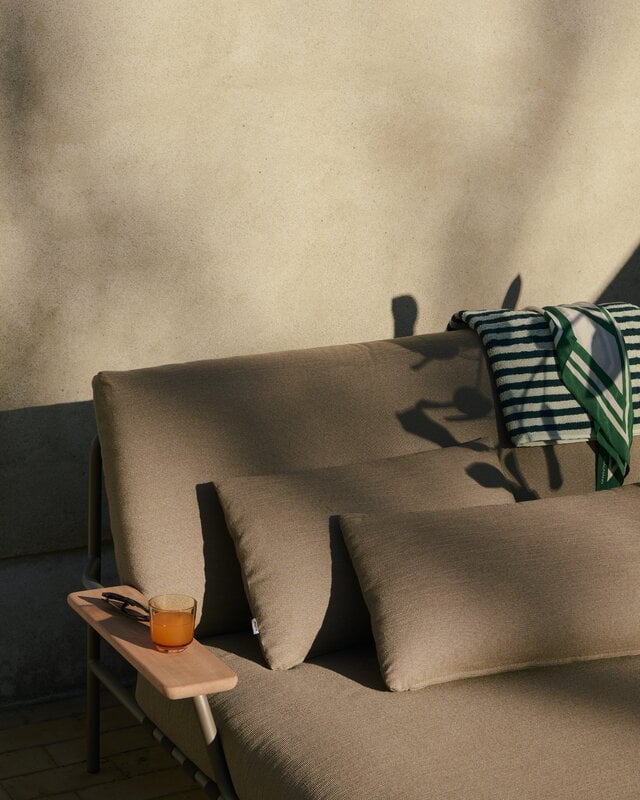Muuto Coussin Settle Outdoor, Ribbed Weave 5 taupe, image décorative