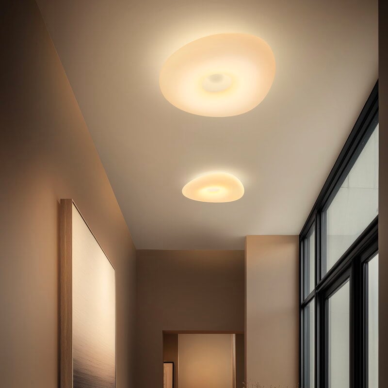 Stilnovo Mr. Magoo ceiling lamp, 2700K, phase cut, white, decoration image