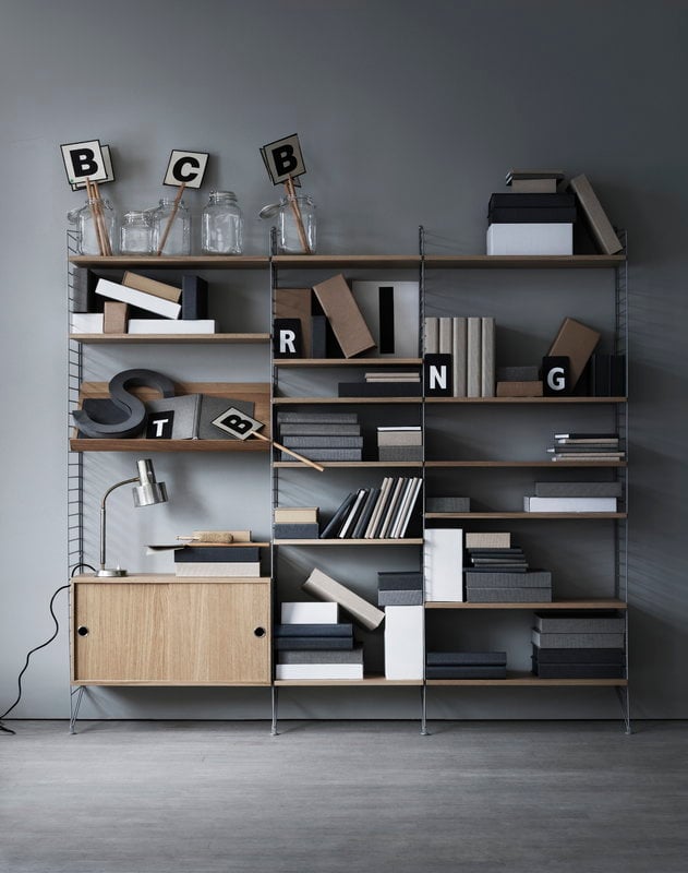 String Furniture Shelf 58 X 30, Modular Bookcase Wall Uk