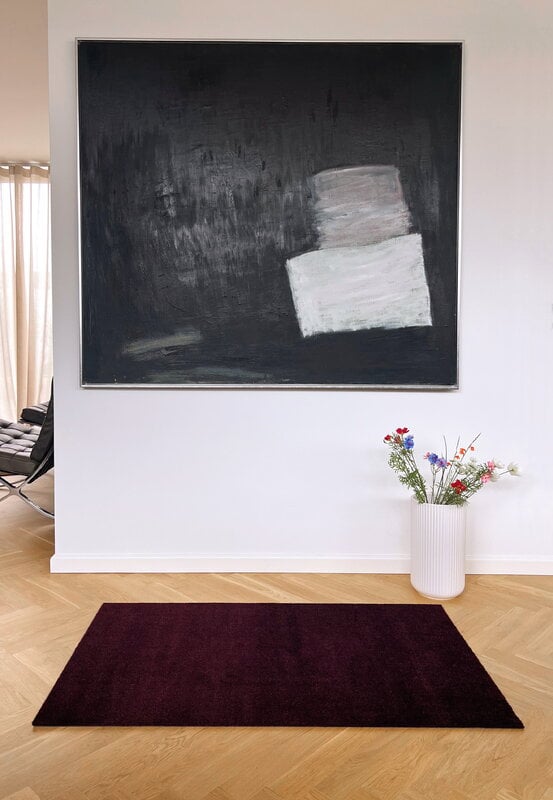 Tica Copenhagen Uni color rug, 90 x 130 cm, bordeaux, decoration image