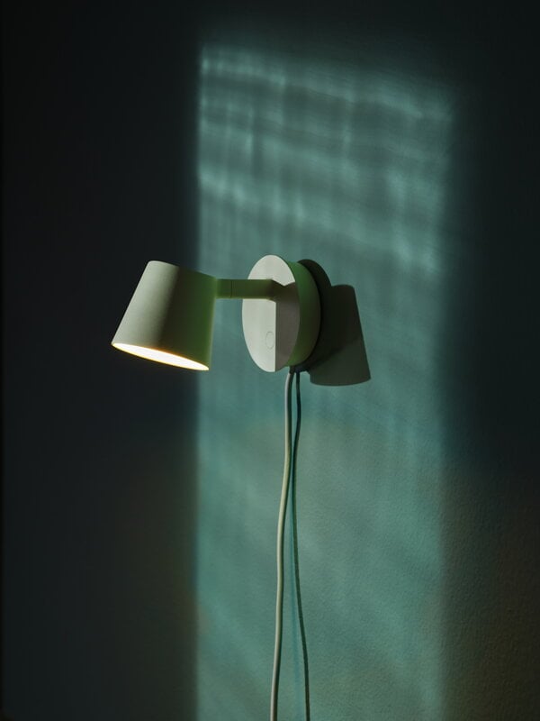 Muuto Tip wall lamp, grey, decoration image