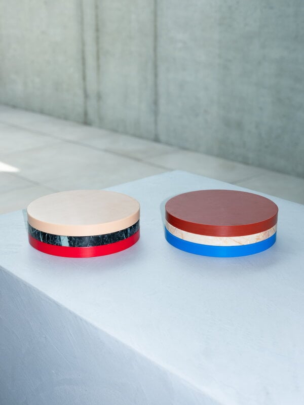 valerie_objects Three Circles tray set, 3 pcs, red - brown - pink, decoration image