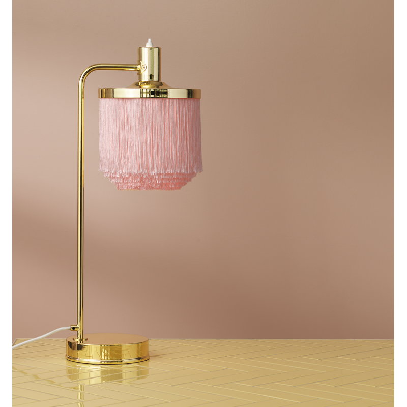 Warm Nordic Fringe Table Lamp Pale Pink Finnish Design Warm Nordic Fringe Table Lamp Pale