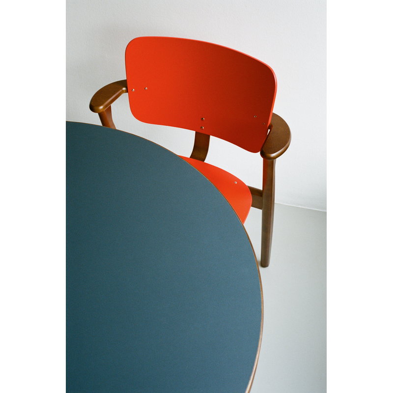 Domus Chair Bright Red Walnut Stain