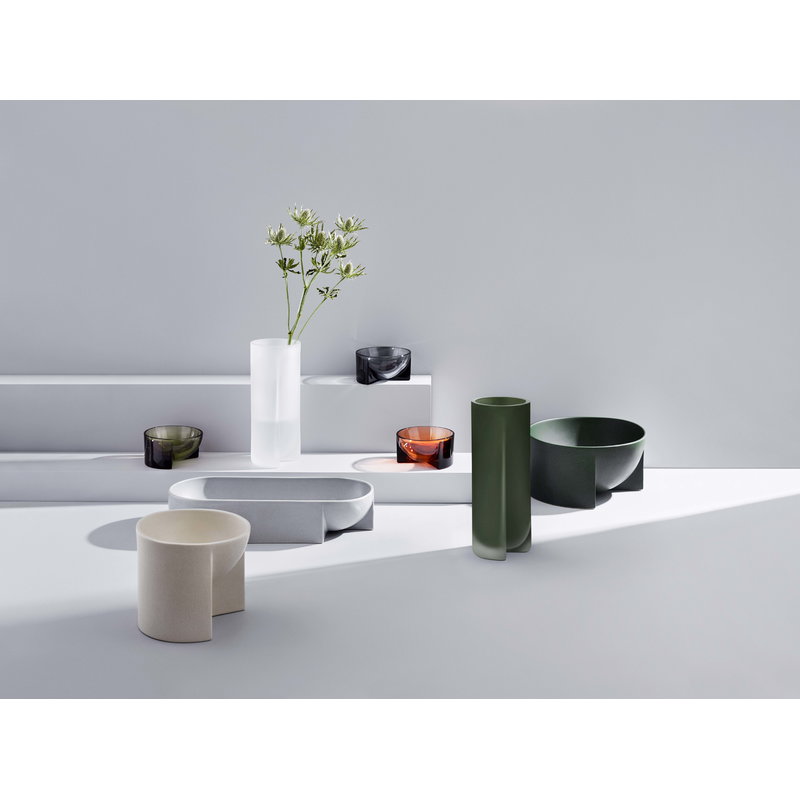 Iittala Kuru Glass Bowl 130 X 60 Mm Moss Green Finnish
