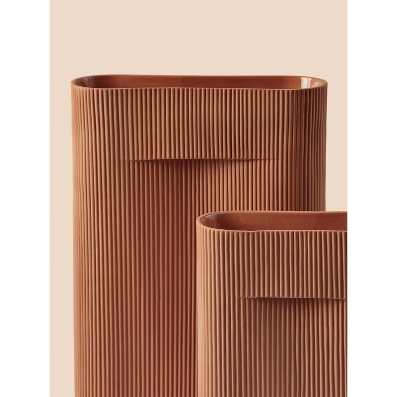 Muuto Ridge Vase Large Terracotta Finnish Design Shop