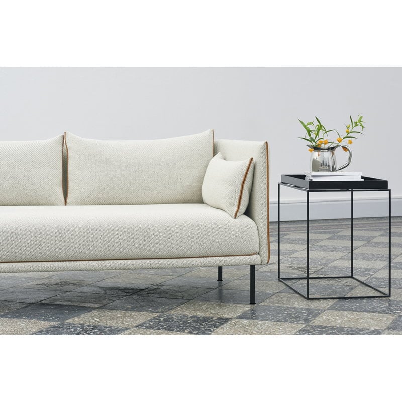 Hay Silhouette Sofa 2 Seater Coda 100 Silk Cognac Black Steel Hay Silhouette Sofa 2 Seater Coda 100