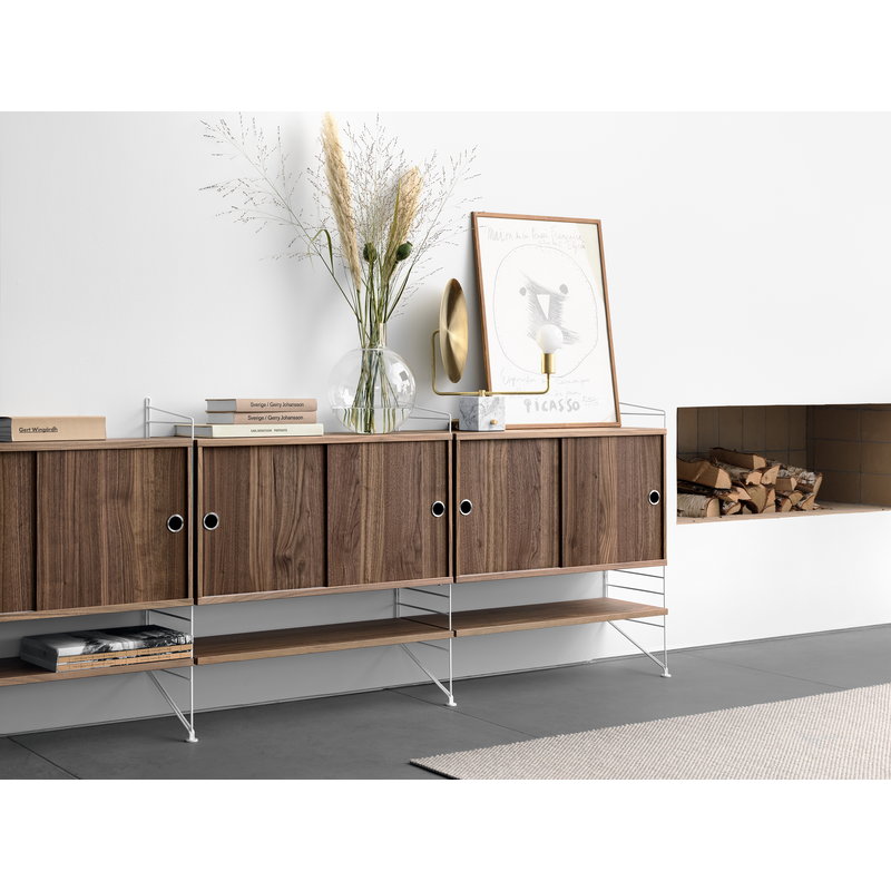 String Furniture String Cabinet 78 X 30 Cm Walnut Finnish