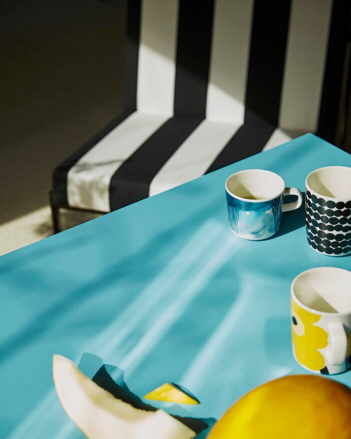 Tablesetting Summer Marimekko Black Multi colour Blue Ceramic Oiva