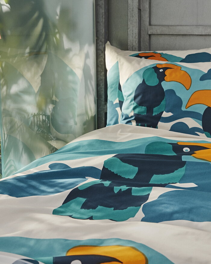 Bedroom Marimekko Multi colour Turquoise Cotton
