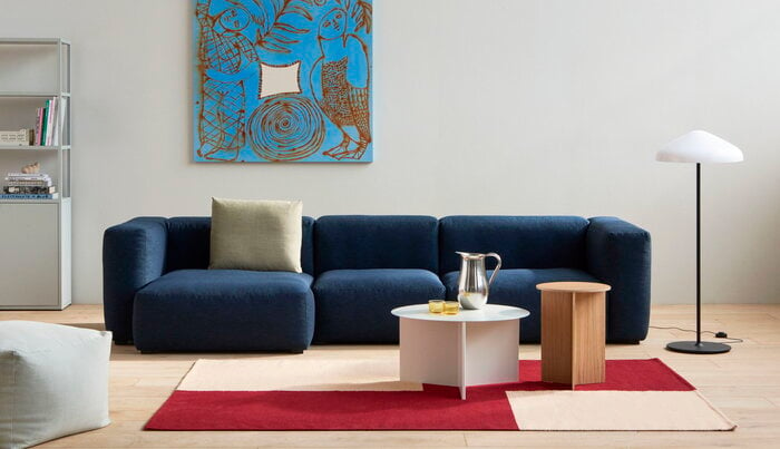 Livingroom  HAY White Metal Multi colour Nature Wool Oak Glass