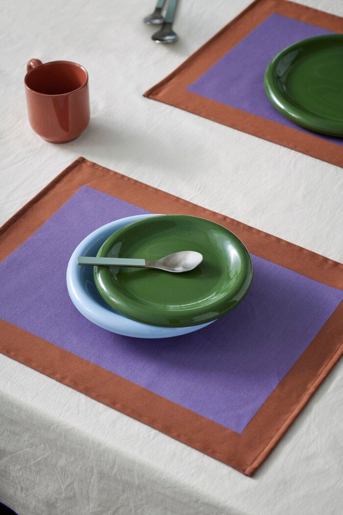 Tablesetting Kitchen  HAY Blue Green Brown Purple Ceramic Stainless Steel Cotton