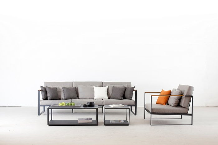Livingroom Outdoorfurniture Summer living Röshults Grey Black White Orange Steel Garden Easy