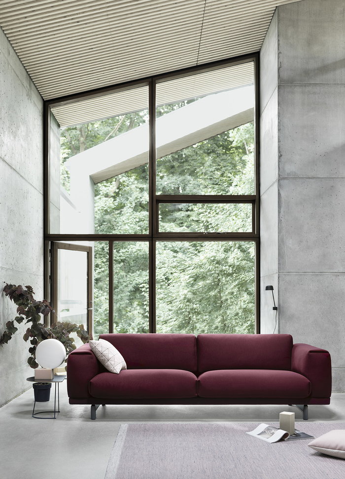 Livingroom Muuto Light red Black Grey Metal Wool Aluminium Mingle Airy Rest